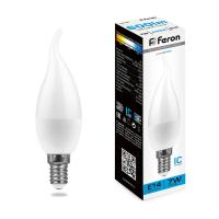 Лампа светодиодная Feron LB-97 Свеча на ветру E14 7W 6400K 38135