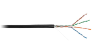 Кабель U/UTP кат.5E (класс D) 4 пары 100МГц ОЖ BC чистая медь внешн. PE до -40град.C черн. (305м) NETLAN EC-UU004-5E-PE-BK