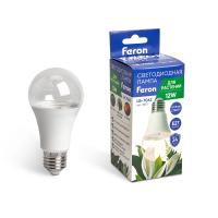 Лампа светодиодная для растений А60 Feron LB-7060 E27 12W полный спектр 38277