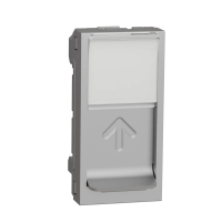 Лицевая панель RJ45 одиночная без коннектора Schneider Electric Unica Modular NU941030