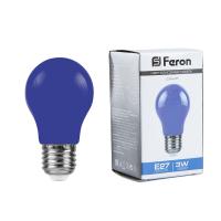 Лампа светодиодная Feron LB-375 E27 3W синий 25923