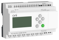 Модуль ЦПУ ПЛК 410 8 DI 6 UI (0-10В/DI) 8 RO 12В-24В DC или 24В AC с Ethernet портом с экраном ONI PLC-410-CPU-14U08R-1AD-00