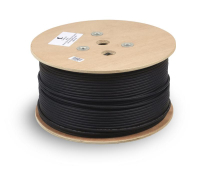 Кабель витая пара U/UTP кат.5E 4х2х24AWG solid HDPE LSZH-UV OUTDOOR UTP-4P-Cat.5e-SOLID-OUT-LSZH-UV черн. (уп.305м) Cabeus 7172c