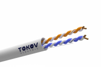 Кабель витая пара U/UTP 2х2х24AWG кат.5E PVC indoor 305м (м) TOKOV ELECTRIC TKE-C06-U22-5E-305-PVC