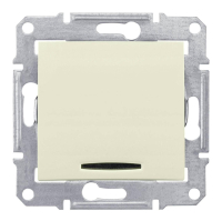 Переключатель одноклавишный с синей подсветкой Schneider Electric Sedna 10A 250V SDN1500147