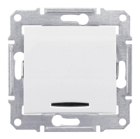 Переключатель перекрестный с синей подсветкой Schneider Electric Sedna 10A 250V SDN0501121