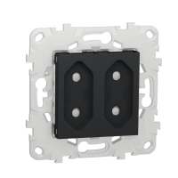 Розетка двойная Schneider Electric Unica New б/з со шторками NU503154