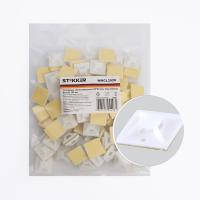 Площадка самоклеющаяся STEKKER WMCL2020 20*20 мм под хомуты белый  (100шт в упак) 32931