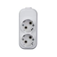 Колодка удлинителя 2-м 16А с заземл. АБС-пластик бел. TOKOV ELECTRIC TKE-C01-KU2-Z