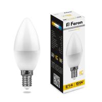 Лампа светодиодная Feron LB-72 Свеча E14 5W 2700K 25400