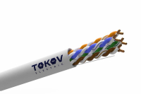 Кабель витая пара U/UTP 4х2х24AWG(0.48мм) кат.5E PVC indoor Fluke tested 305м (м) TOKOV ELECTRIC TKE-C06-U/UTP-42-5E-305