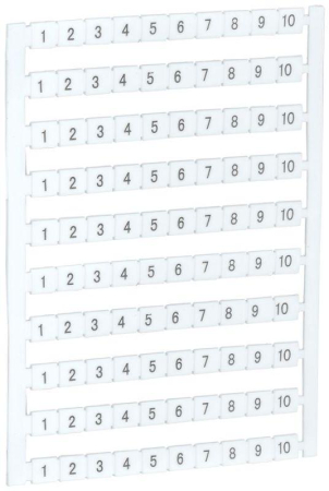 Маркер для КВИ-4/16кв.мм с нумерацией № 1-10 IEK YZN30M-004-K00-10
