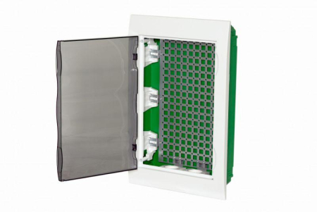 Корпус встраиваемый City9 Box IT 3 ряда 36мод. 2 розетки с прозр. дверцей SE EZ9E312S2FIT