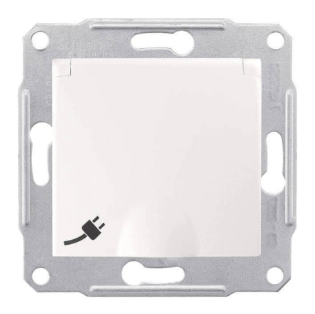 Розетка Schneider Electric Sedna с/з со шторками и крышкой IP44 16A 250V SDN3100321