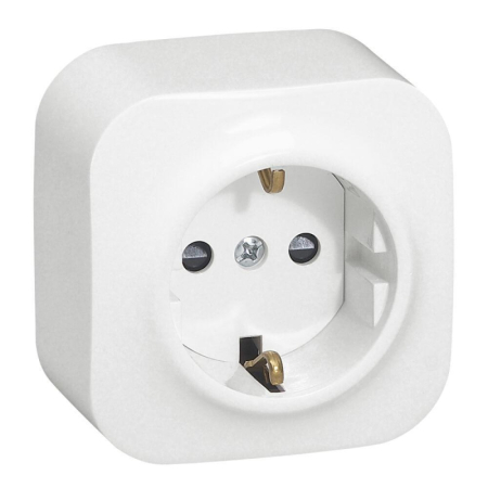 Розетка 2К+З Legrand Quteo 16A 250V с/з белая 782211