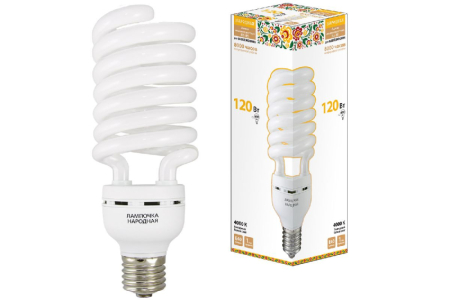 Лампа люминесцентная TDM Electric Народная E40 120W 4000K матовая SQ0347-0049