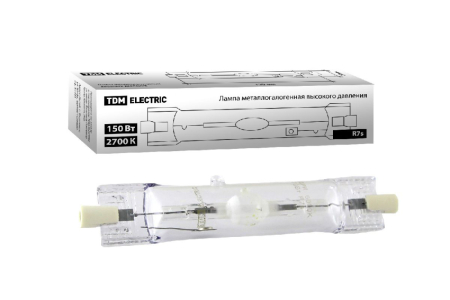 Лампа металлогалогенная TDM Electric Rх7s 150W 2700K прозрачная SQ0325-0013