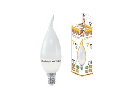 Лампа светодиодная TDM Electric Народная Е14 7W 4000K матовая SQ0340-0190