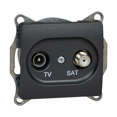 Розетка TV-SAT оконечная 1DB Systeme Electric Glossa Антрацит GSL000797