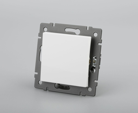 Механизм выключателя одноклавишный перекрёстный Arlight SWT-MKX1-PL-WH-V (250V, 10A) 049875
