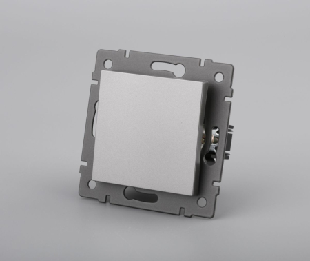 Механизм выключателя одноклавишный проходной Arlight SWT-MKP1-PL-GR-V (250V, 10A) 049873