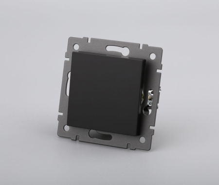 Механизм выключателя одноклавишный проходной Arlight SWT-MKP1-PL-BK-V (250V, 10A) 049872