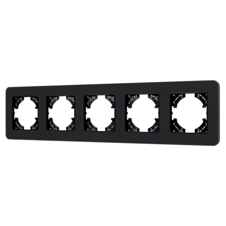 Рамка на 5 постов стеклянная Arlight FRM-OMALI-SFGS-5-BK 049721