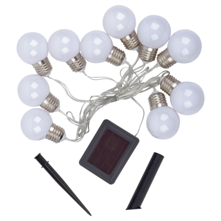 Садовая гирлянда на солнечной батарее Uniel USL-S-126/PT1800 FROST BULBS UL-00012697