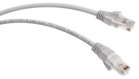 Патч-корд U/UTP кат.5E PC-UTP-RJ45-Cat.5e-1.5m-LSZH 2хRJ45/8p8c неэкранир. LSZH 1.5м сер. Cabeus 8864c