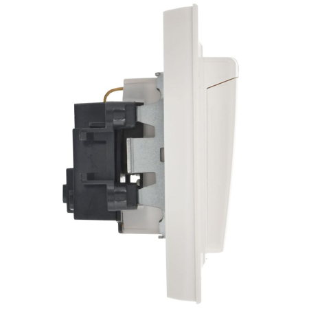 Розетка с крышкой Brite 16А IP44 РСбш10-3-44-БрБ механизм бел. в сб 2шт IEK BR-R16-16-44-2-K01-F-PRO