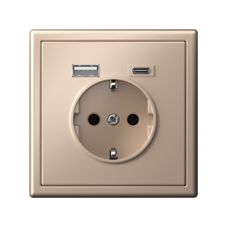 Розетка ArtGallery 16А с 2-мя заряд. устройствами USB A+C 5В/2.4А/3А 2х5В/1.5А механизм песочн. SE GAL001232