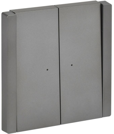 Выключатель 2-кл. СП FORTE&PIANO 10А FP506 с индикацией сталь IEK FP-V20-1-10-1-K46