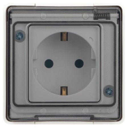 Розетка Эксперт 11-2501-01 2P+E IP55 16А-250В ОУ бел. Эра Б0063294