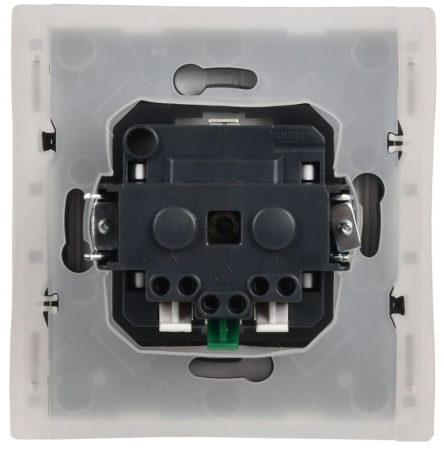 Розетка СП FORTE&PIANO16А IP44 FP219 с заземл. защ. шторки с крышкой безвинт. крепл. бел. IEK FP-R16-16-1-44-K01