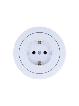 Розетка 1-м OSEN IP20 16А с защ. шторками ПБТ бел. LEZARD 743-0288-124B