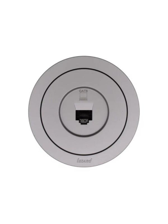 Розетка компьютерная СП OSEN RJ45 кат.6 механизм сер. матов. LEZARD 743-7488-140