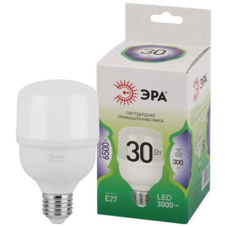 Лампа светодиодная GREEN LINE POWER T70-30W-865-E27 GL 30Вт колокол 6500К свет холод. E27 Эра Б0067061
