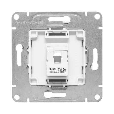 Розетка компьютерная 1-м СП Эпика RJ45 кат.5 механизм алюм. EKF UP1-SOA-RJ45-5