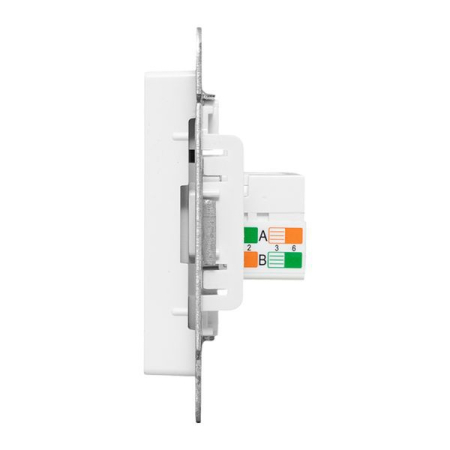 Розетка компьютерная СП Эпика RJ45 кат.5 механизм бел. EKF UP1-SOW-RJ45-5