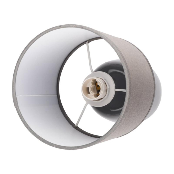 Светильник настольный JH2-02-gy E14 IP20 130х130х255мм керамика; ткань; PVC-пластик сер. JazzWay 5062320