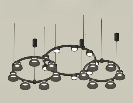 Комплект подвесного светильника Ambrella Light Techno Ring XR92092010 (A9209x3, C9242, C9238, C9232, N8141, N8113)