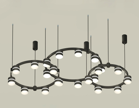 Комплект подвесного светильника Ambrella Light Techno Ring XR92092220 (A9209x3, C9242, C9238, C9232, N8445)