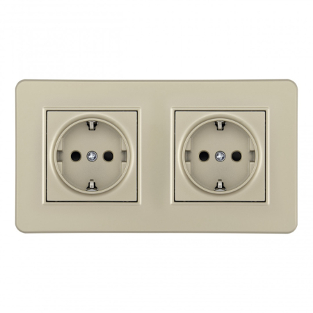 Розетка Arte Milano SET16-2-40-1x2 shampan