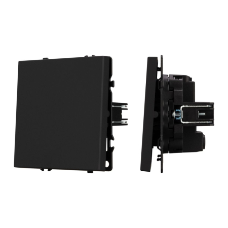 Механизм выключателя одноклавишный перекрёстный Arlight SWT-NOBE-MKX1-SFPL-BK (230V, 10A) 054249