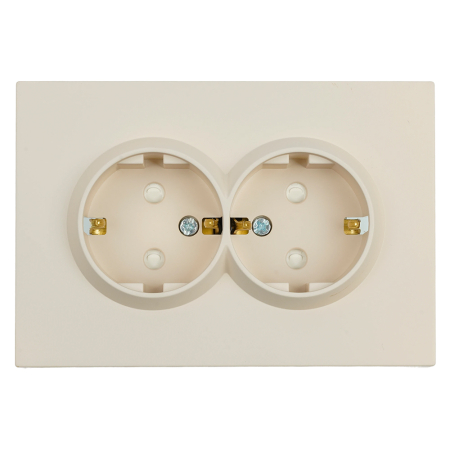 Розетка 2-местная с защитной шторкой Stekker Эмили с/з 250В 16А RST16-5114-08 кашемир soft touch 49908