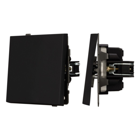 Механизм выключателя одноклавишный проходной Arlight SWT-TENDO-MKP1-SFPL-BK (230V, 10A) 054579