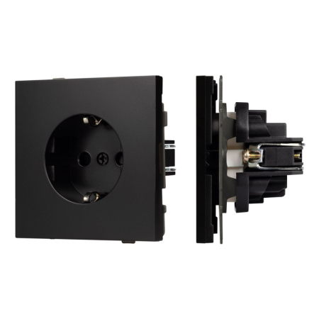 Механизм электрической розетки Arlight SCT-TENDO-MEU1-PL-BK (230V, 16A) 054079