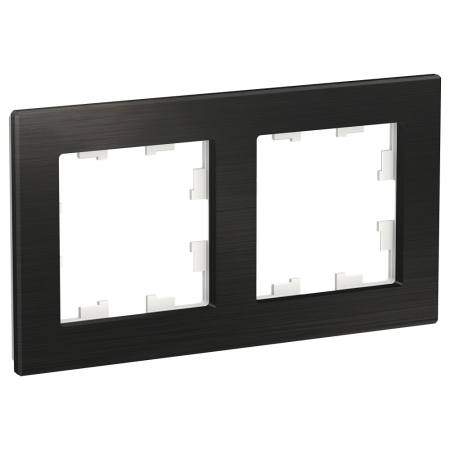 Рамка 2-ая Systeme Electric AtlasDesign Nature Металл оникс ATN312302