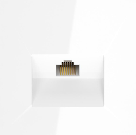 Розетка компьютерная 1-м СП S70 RJ45 кат.6 механизм бел. глянцевый Voltum VLS060101