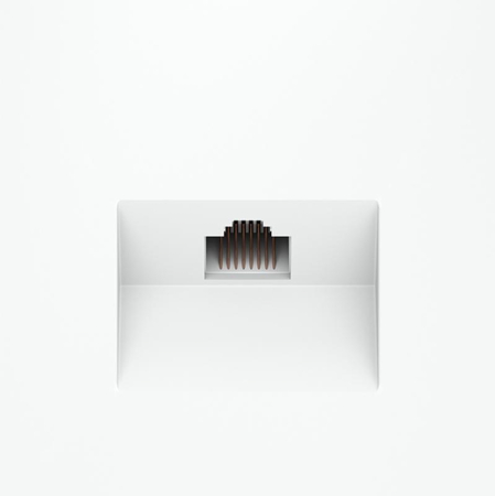 Розетка компьютерная 1-м СП S70 RJ45 кат.6 механизм бел. матов. Voltum VLS060102